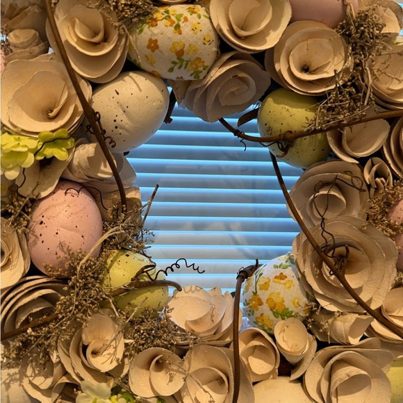 Yellow and Pink Holiday Wreath with Festive Accents - Picture 4 of 6